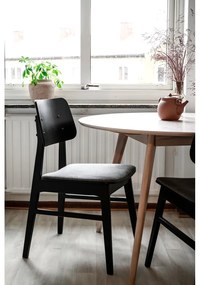 Kerek étkezőasztal tölgyfa dekoros asztallappal 115x115 cm Yumi - Rowico