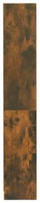 4 szintes füstös tölgy színű fa könyvszekrény 80 x 24 x 142 cm