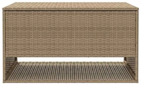 Bézs polyrattan kültéri párna doboz 100x55x55,5 cm