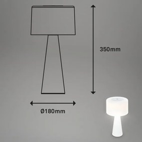 Briloner 7420016 - LED Dimmelhető újratölthető érintős asztali lámpa LED/4W/5V 3000K fehér