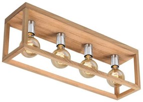 Spot-Light 9158474L - KAGO mennyezeti lámpa 4xE27/60W/230V matt tölgy