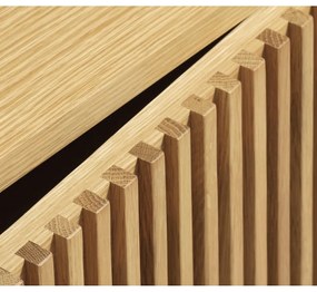 Natúr színű TV-állvány tölgyfa dekorral 143x55 cm Tiber – Unique Furniture
