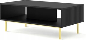 Dohányzóasztal Ravenna B 90x60 maró fekete matt keret