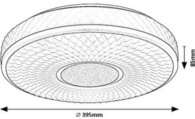 Rabalux 71137 - LED Mennyezeti lámpa SEDONA LED/24W/230V 4000K átm. 39 cm