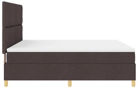 Box Spring ágy matraccal Sötétbarna Super King Szövet