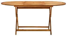 tömör akácfa összecsukható kerti asztal 160 x 85 x 75 cm