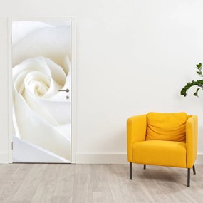 Fotótapéta ajtóra - Fehér rózsa (95x205cm)