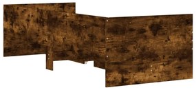 füstös tölgy színű műfa ágykeret fiókokkal 100 x 200 cm