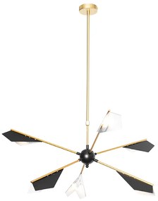 Design lógólámpa fekete és arany 6-lámpás - Sinem