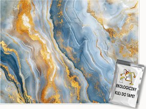 Fotótapéta Márvány Kék Arany Glamour Falra Hálószoba Nappali 200x140