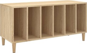 vidaXL sonoma tölgy színű szerelt fa hanglemezszekrény 100x38x48 cm