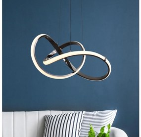 Zuma Line MD9717-1-3BCD - INDIGO LED 44W 230V fekete függeszték lámpa