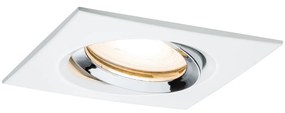 Paulmann 92904 Nova fürdőszobai beépíthető lámpa, 93 mmx93 mm, négyzet, billenthető, fényerőszabályozható, króm, 2700K melegfehér, GU10 foglalat, 460 lm, IP65