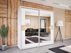 Obsidio Tolóajtós Gardrób (Fehér-Sonoma) modern
