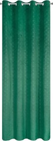 Bársony függöny 140X250 c. zöld dombornyomott legyező mintás karika