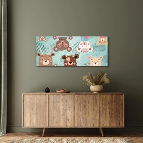 Kép - vidám mackók (120x50 cm)