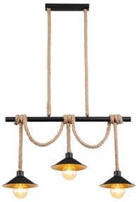 Globo 15690-3H - DIANA függőlámpa kábellel, 3xE27/60W/230V, fekete