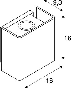 SLV 1002900 MANA Modern Kültéri Fali Lámpa Antracit LED IP65