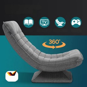 ABERDEEN napozó fotel 87×60×105cm, szürke Casaria