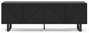 Fekete TV-állvány 161x55x35 cm Peta – Marckeric