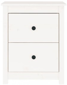 fehér tömör fenyőfa éjjeliszekrény 50x35x61,5 cm
