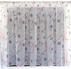 Mg Függöny fátyol Marine horgony 150x250 pols szalaggal