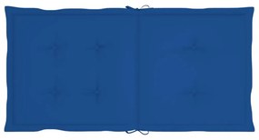 4 db királykék oxford szövet háttámlás székpárna 100x50x3 cm