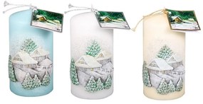 Falu karácsonyi gyertya, fehér