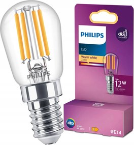 Led izzó E14 S26 1W 12W 110lm 2700K Meleg Filament Philips
