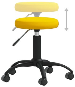 mustársárga bársony forgó irodaszék