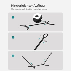 Függőágy, 210 x 150 cm-es függőágy állvánnyal, bézs