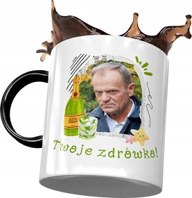 Bögre Fekete Donald Tusk Po Ajándék Platform Nyomtatott Fotóval