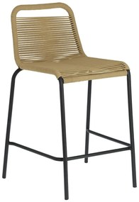 Glenville bézs acélszerkezetű bárszék, magasság 62 cm - Kave Home