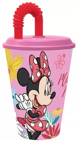 Disney Minnie Spring szívószálas pohár, műanyag 430 ml