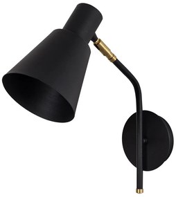 Fekete-aranyszínű fali lámpa ø 15 cm Sivani – Opviq lights