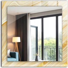 Dekoratív design függő tükör loft Sárga absztrakt vonalak 60x60