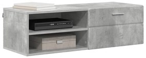 TV szekrény fiókkal Magasfényű fehér 100.5 x 39 x 30 cm Faanyag