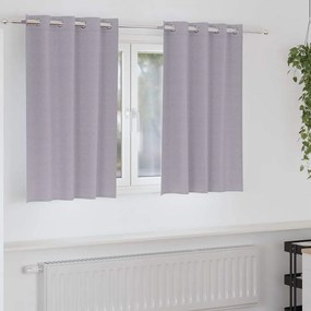 Függönyök függönyökkel 2 pcs Fém szürke 140x140cm Poliészter