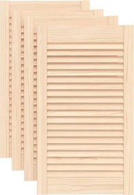 vidaXL 4 db tömör fenyőfa lamellás szekrényajtó 69 x 39,4 cm