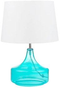 Fehér és kék üveg asztali lámpa 42 cm ERZEN Beliani