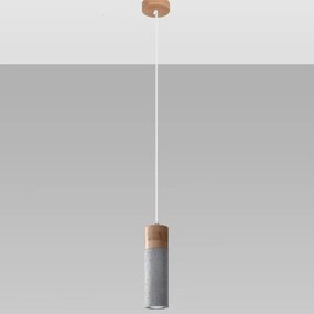 Sollux SL.0965 - Csillár zsinóron ZANE 1xGU10/40W/230V beton/fa