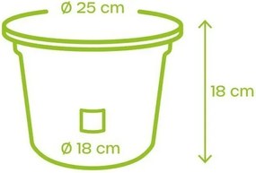 Plastia Öntözőkannás virágcserép Narza, átmérő 25cm, terrakotta, 25 cm átmérőjű
