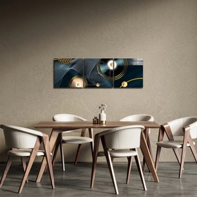 Kép - Arany körök (órával) (90x30 cm)