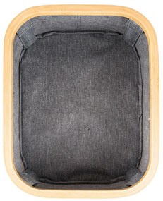 G21 tárolódoboz 24 x 30 x 15 cm, bambusz, fedéllel, szürke