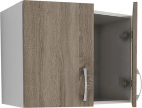 Benita 2 ajtós Felső konyhaszekrény Sonoma Tölgy-Fehér 60x30x45 cm