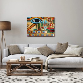 Egyiptomi motívumú kép (üvegen) (70x50 cm)