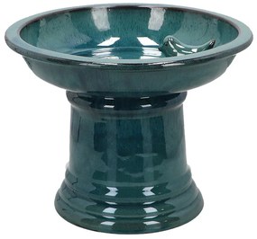 Kerámia madáritató és etető állvány, kék, 29 cm átmérőjű