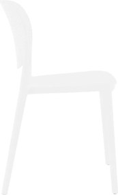 Rakásolható szék, fehér, FEDRA NEW