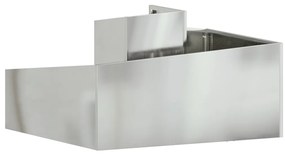 virágcserép 80x80x50 cm galvanizált acél