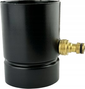 Esővízgyűjtő tömlőcsatlakozóval 100mm csőhöz Galeco Félmatt Acél fekete